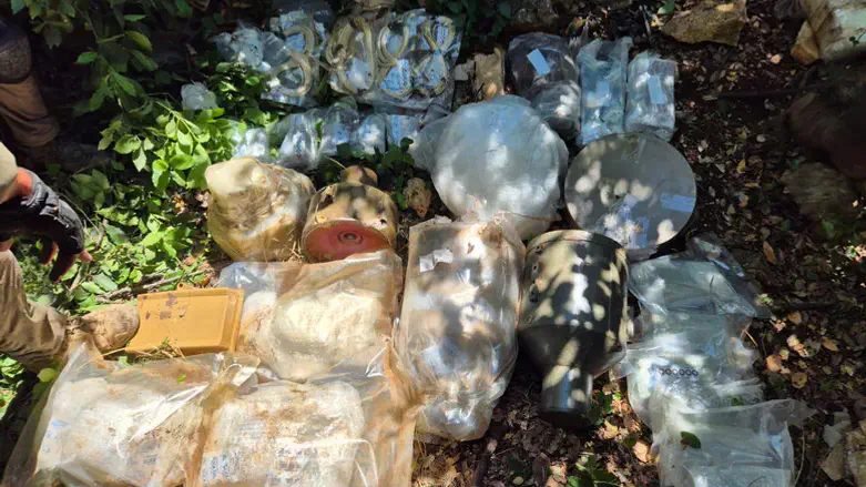 Some of the weapons located in Lebanon