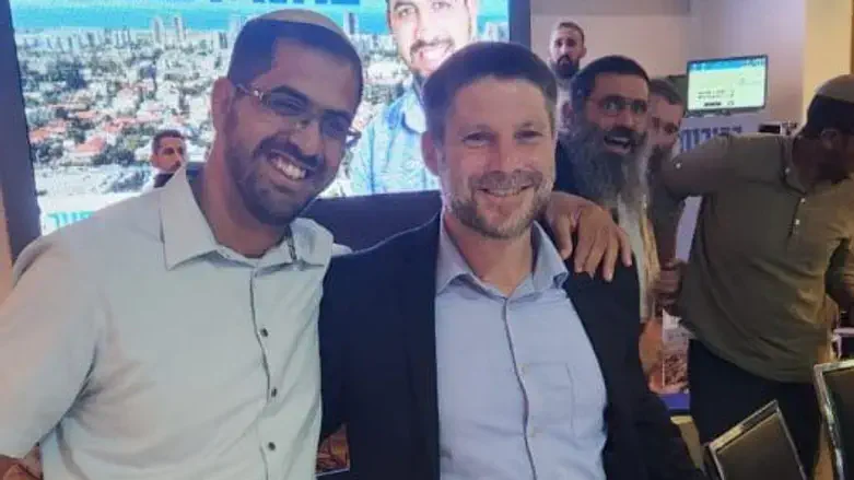 שגיא בן לישה (משמאל) עם סמוטריץ'