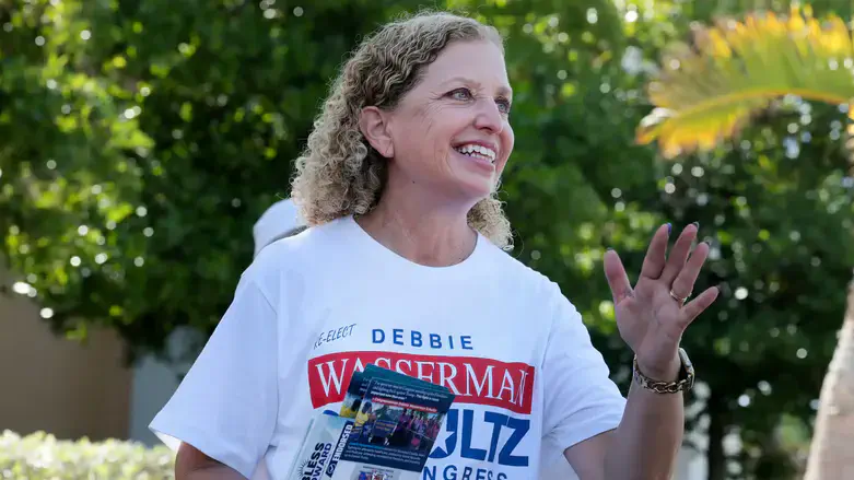 Debbie Wasserman Schultz in Tamarac, Florida.