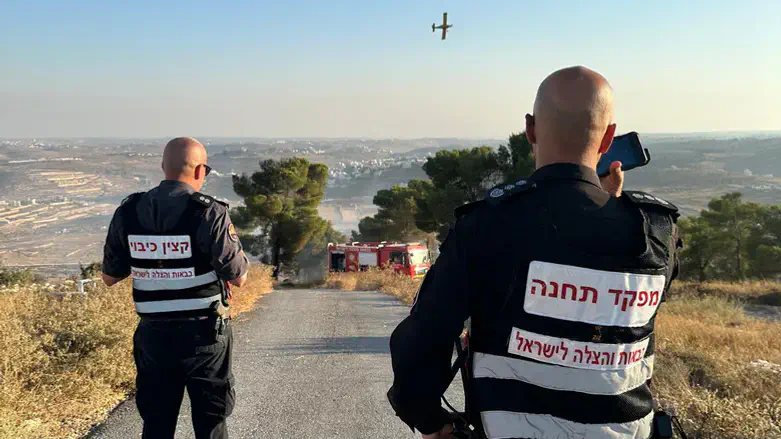 זירת השריפה בהר חברון