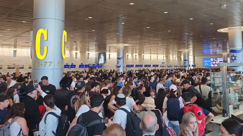 הכאוס בנתב"ג היום