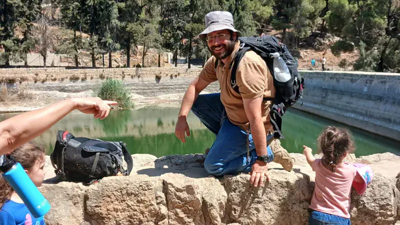 Tourists at Solomon's Pools