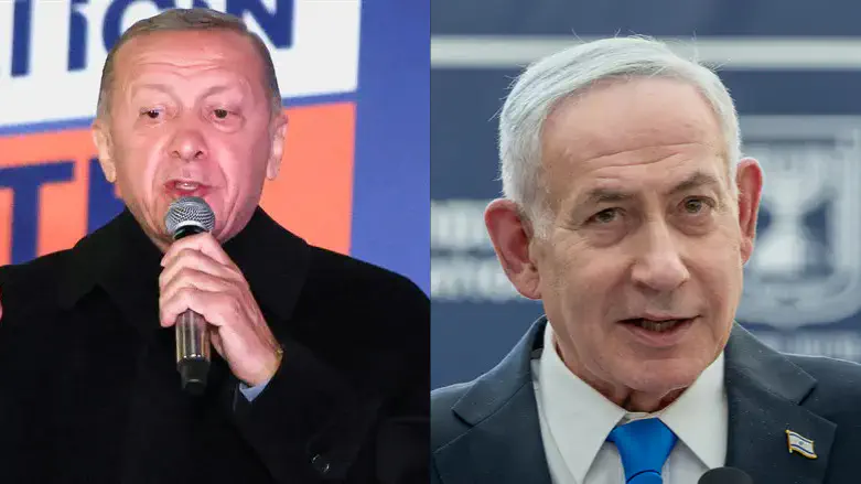 Recep Tayyip Erdogan and Benjamin Netanyahu