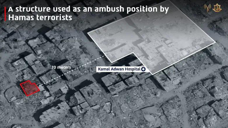 Hamas structure used as an ambush position