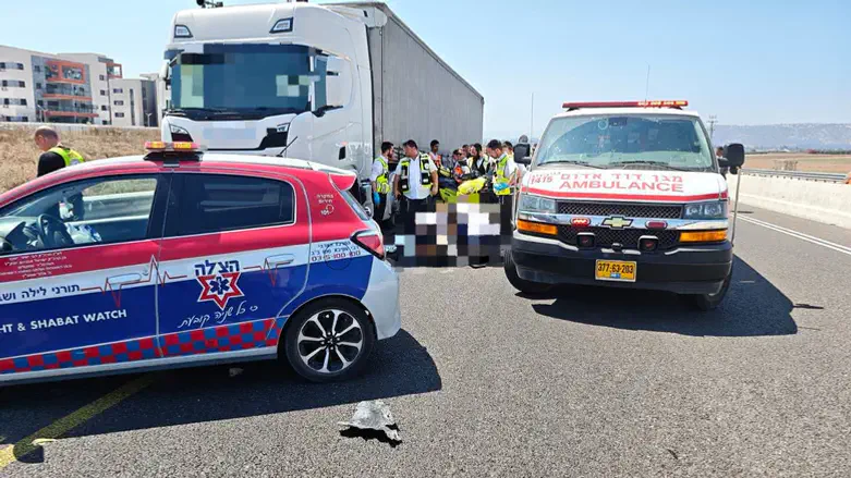 זירת התאונה ליד עפולה