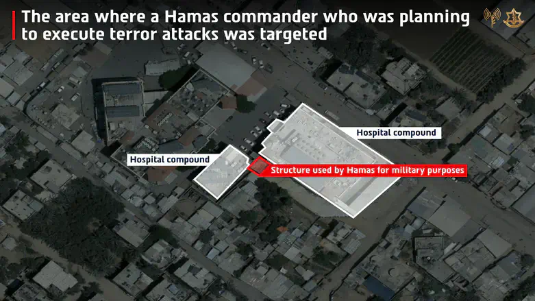 IDF hits Hamas commander hiding in hospital