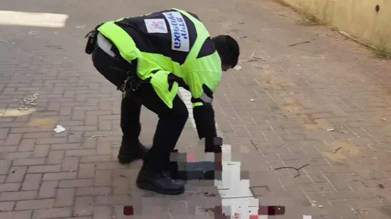 scene of the incident in Bnei Brak