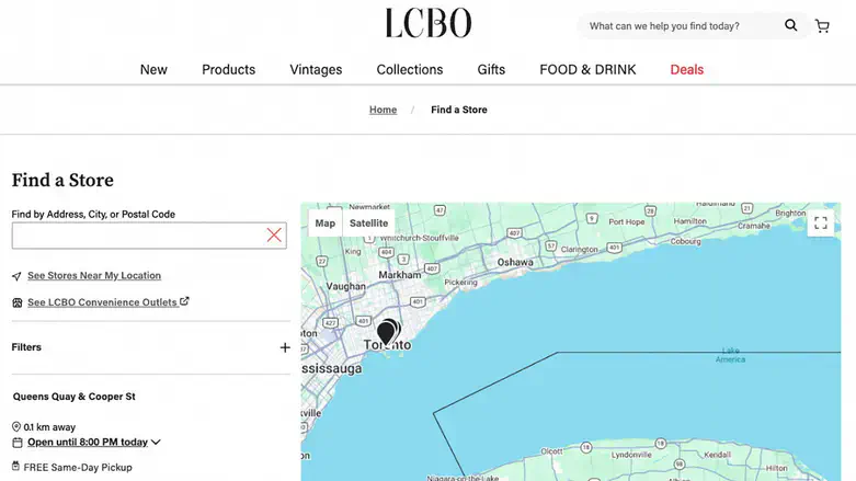 "Lake America" on LCBO website