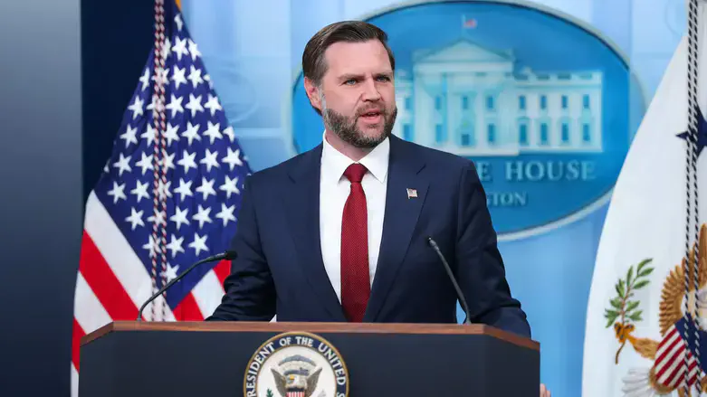 JD Vance speaks during White House briefing