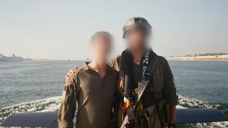Staff Sgt. A. (right) at sea