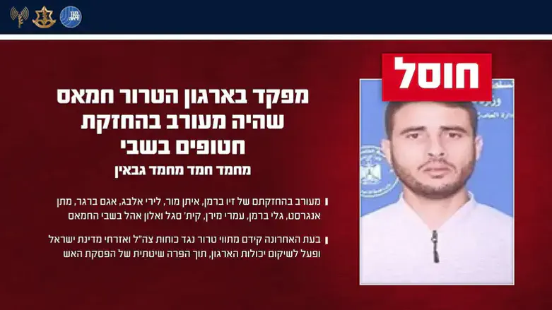חוסל מהאוויר: מפקד חמאס שהחזיק חטופים