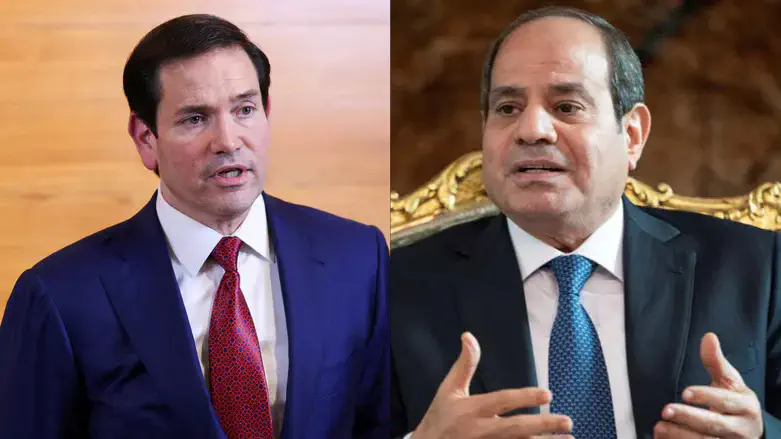 Marco Rubio and Abdel Fattah Al-Sisi