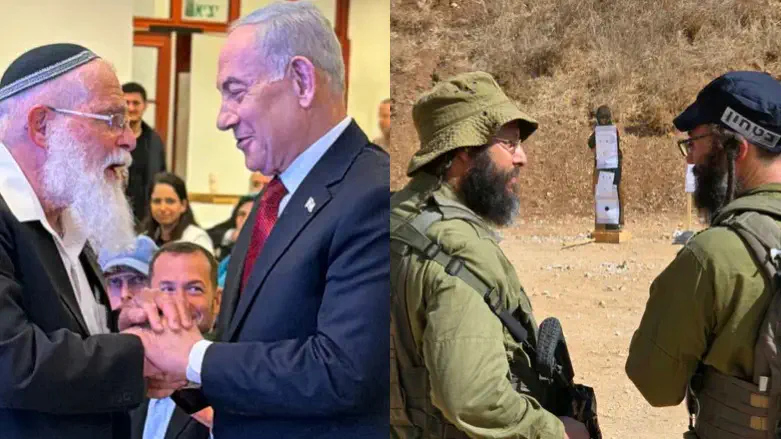 לחיצת היד של נתניהו - והרב במטווח