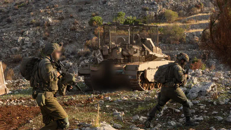 IDF soldiers in the Mount Dov area