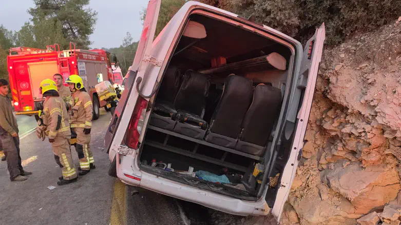 Scene of the minibus accident