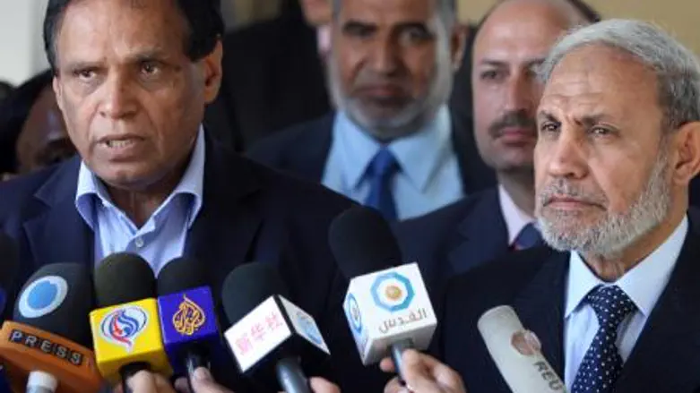 Hamas press conference in Gaza