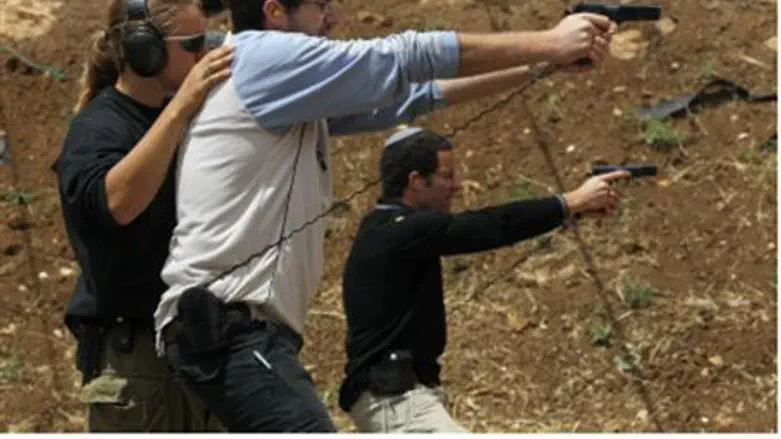 Training on a firing range, Gush Etzion (file