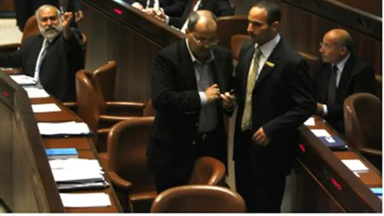 Arab MK Tibi ejected from plenum (file)