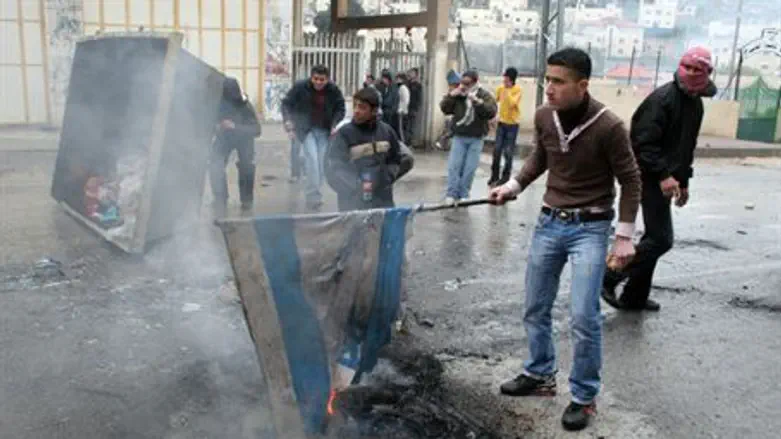 burning Israeli products