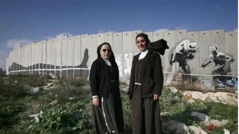 Nuns from Bethelehem protest security fence