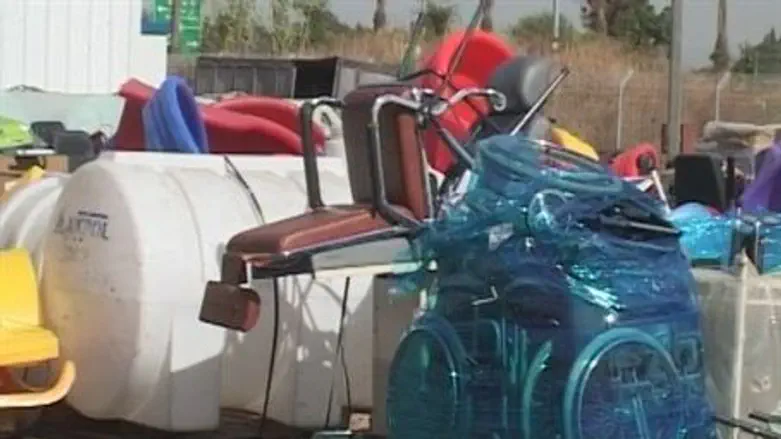 Humanitarian aid items for Gaza