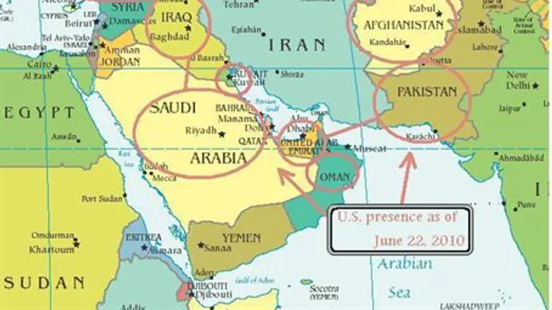 US troops ring Iran