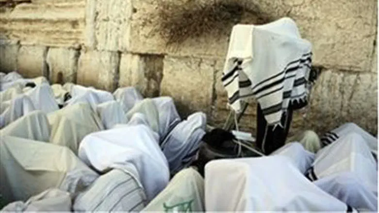 Priestly blessing at the Western Wall (Kotel)