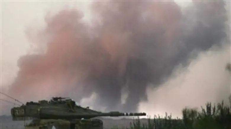 Smoke rises over IDF tank in Lebanese war
