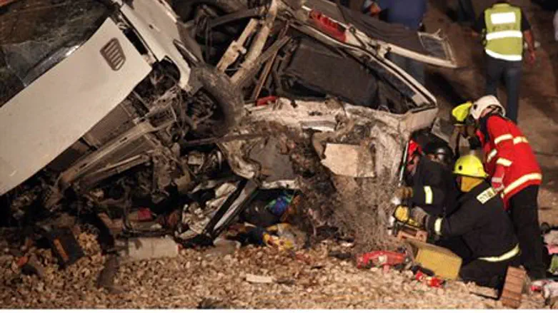 The scene of the crash