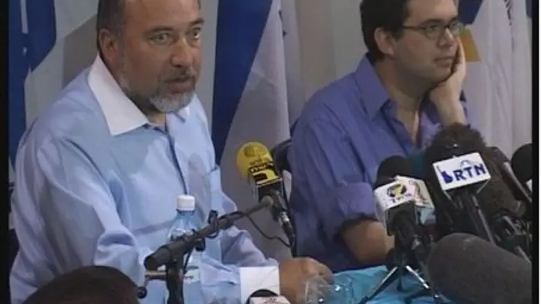 Foreign Minister Lieberman and Rafael Hadad