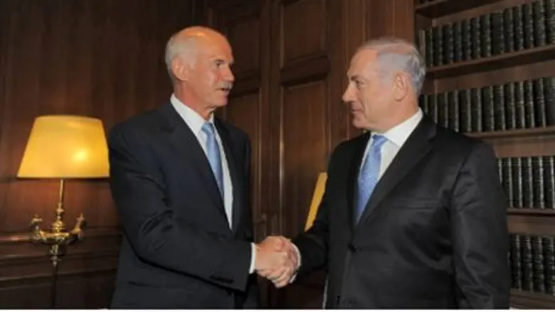 Prime Ministers Papendreou and Netanyahu