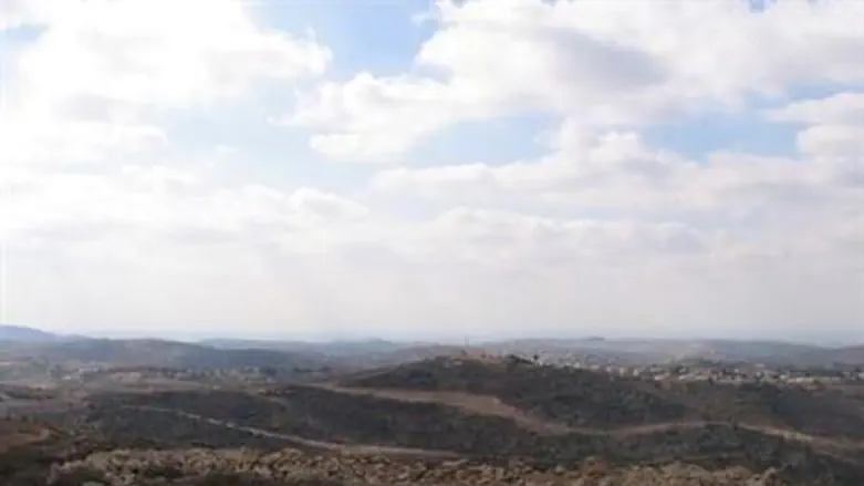 View of Ateret from Rawabi