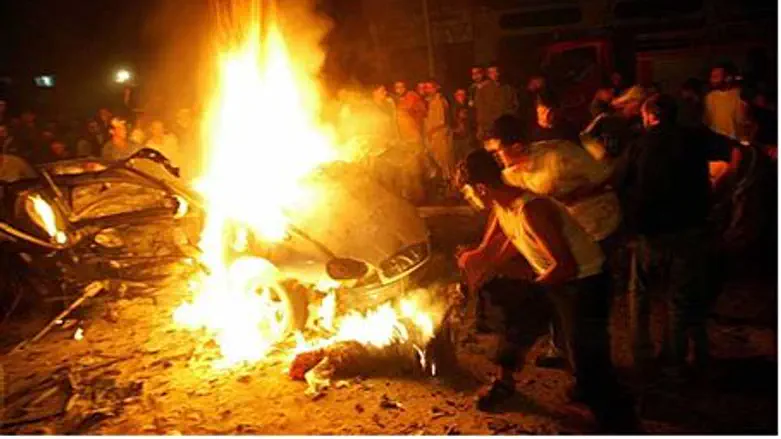 Airstrike on car (illustrative)