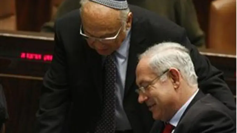 Netanyahu and Ne'eman (file)