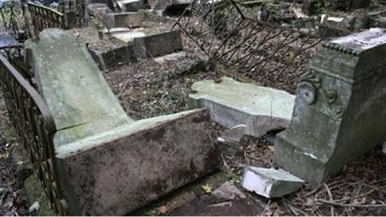 Desecrated Jewish graves at Bar-le-Duc, Franc