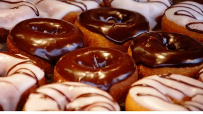 Donuts being prepared for Chanukah (illustrat