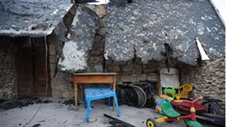 Fire damage in Ein Hod
