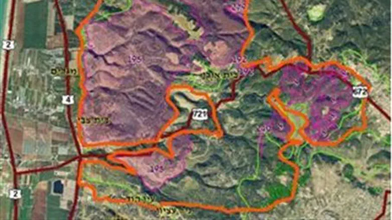 Map delineates area closed off