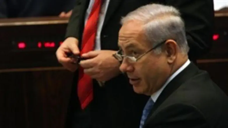Netanyahu at budget debate, 29.12.10