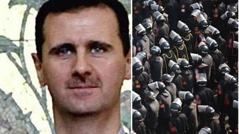 Assad looking over his shoulders at Egypt