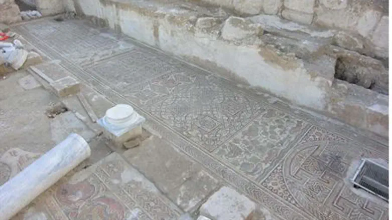 Mosaic floor at Hirbet Madras