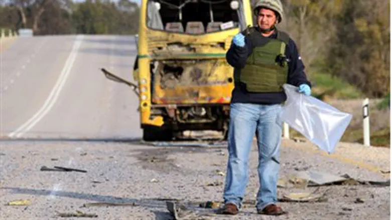 School bus struck by Hamas missile