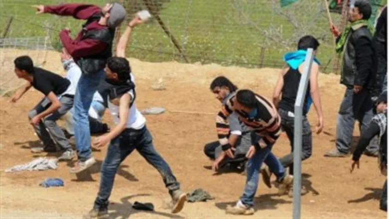 Syrian citizens on Nakba Day.