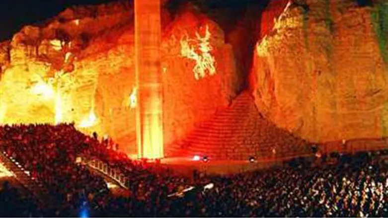 Poster for Aida opera at Masada