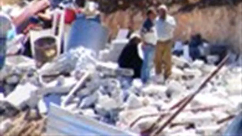Remains of Illegal Arab Home