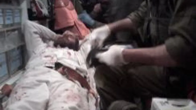 Wounded man evacuated to hospital