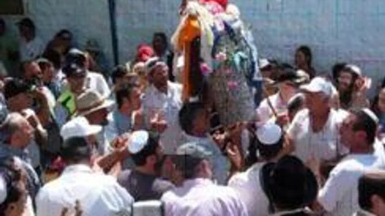 Holiday fun last year in Tzfat