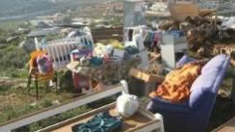 Destruction in Mitzpeh Avichai