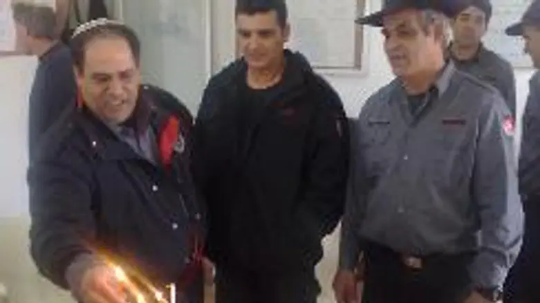 Kfar Saba Firefighters Light Chanukiah
