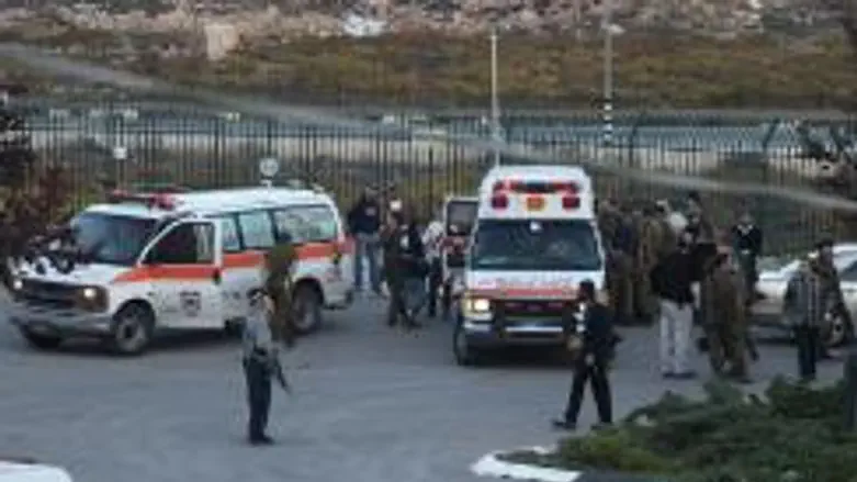 Scene of the stabbing at Kiryat Arba